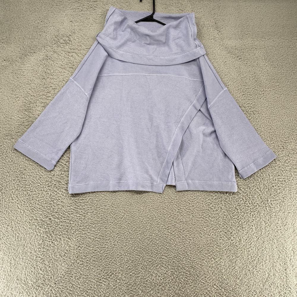 LiV Habitat Clothes Sweater Womens Small Purple Overlay Cowl Neck Pullover